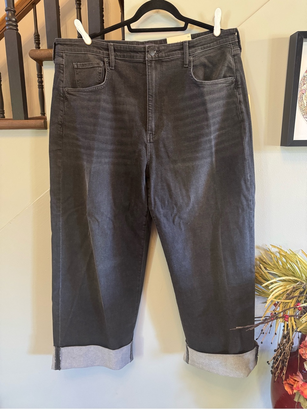 Women’s NYDJ Black Denim Jeans - WIDE LEG Fit